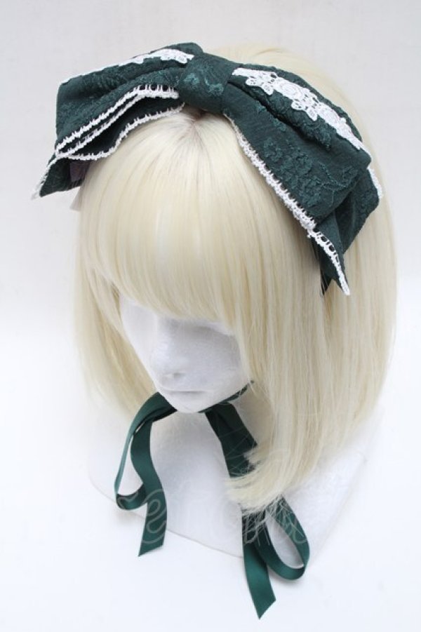 画像1: axes femme kawaii / レディローズヘッドドレス  グリーン S-25-05-08-003-AX-AC-AS-ZS (1)