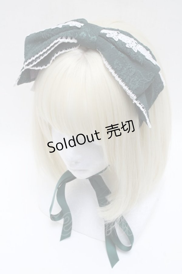 画像1: axes femme kawaii / レディローズヘッドドレス  グリーン S-25-05-08-003-AX-AC-AS-ZS (1)