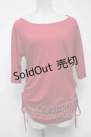 画像: GADGET GROW / ドレープカットソー  赤 S-25-05-08-020-GO-TO-AS-ZS