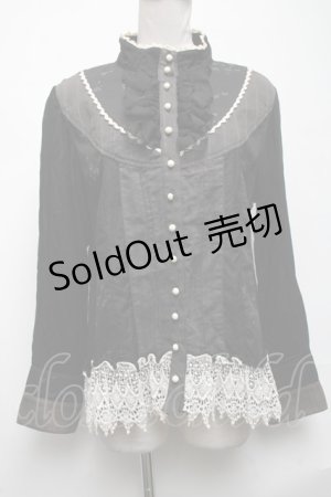画像: GRAMM / ヨーク切替トップス  黒ｘグレー S-25-05-08-026-HN-TO-AS-ZS