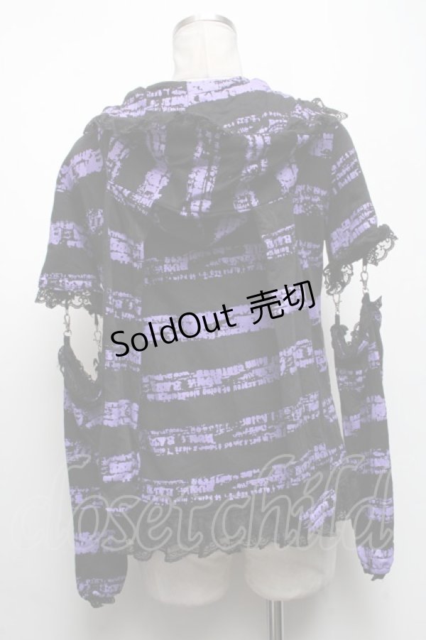 画像2: ACDC RAG / ハラジュクパーカー  黒ｘ紫 S-25-05-08-031-PU-TS-HR-ZS (2)