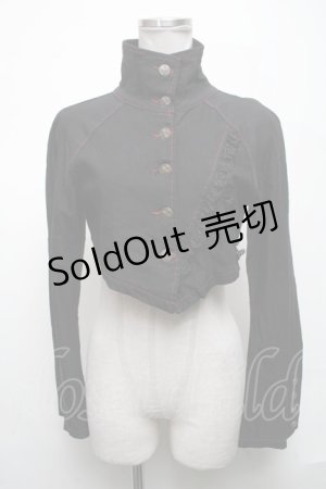 画像: Ozz On / レースショートボレロ  赤ｘ黒 S-25-05-08-037-OO-BL-HR-ZS