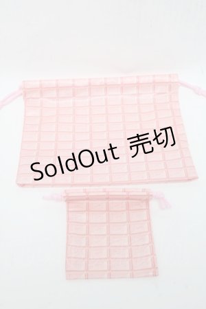画像: Q-pot. / 巾着ポーチセット  ピンク S-25-05-13-006-QP-ZA-AS-ZS