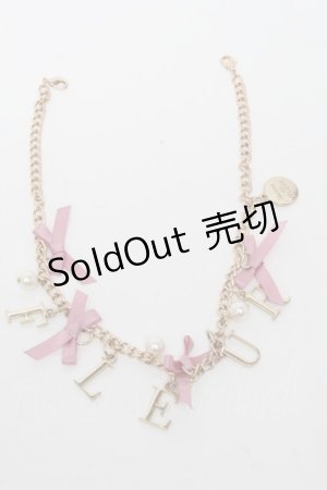 画像: Maison de FLEUR / ブランドロゴバッグチャーム  ピンク S-25-05-13-011-LO-ZA-AS-ZS