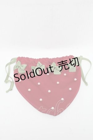 画像: Maison de FLEUR / いちご巾着  赤 S-25-05-13-013-LO-ZA-AS-ZS