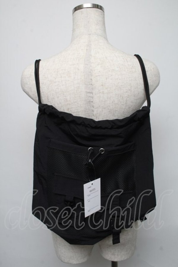 画像2: KINGLY MASK / ドロストコードバック  黒 S-25-05-13-016-PU-BG-AS-ZS (2)