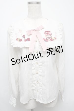 画像: Amavel / Fruits Berry Jamブラウス  白 S-25-05-13-025-CA-BL-AS-ZS