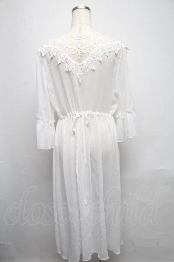 画像2: axes femme / レースロングカーディガン  白 S-25-05-13-028-AX-TO-HR-ZS (2)