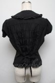画像2: metamorphose / エッグアートジャンパースカート（ミディアム）のブラウス単品  黒 S-25-05-13-031-ME-BL-HR-ZS (2)