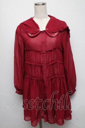 画像: To Alice / シフォンカーディガン  赤 S-25-05-13-035-LO-TO-AS-ZS