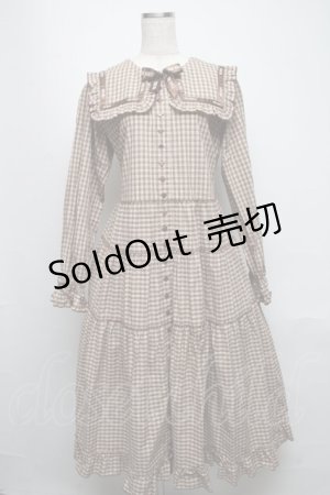 画像: PINK HOUSE / misako×erinkoチェックセーラーワンピース  ブラウン S-25-05-13-041-LO-OP-AS-ZS