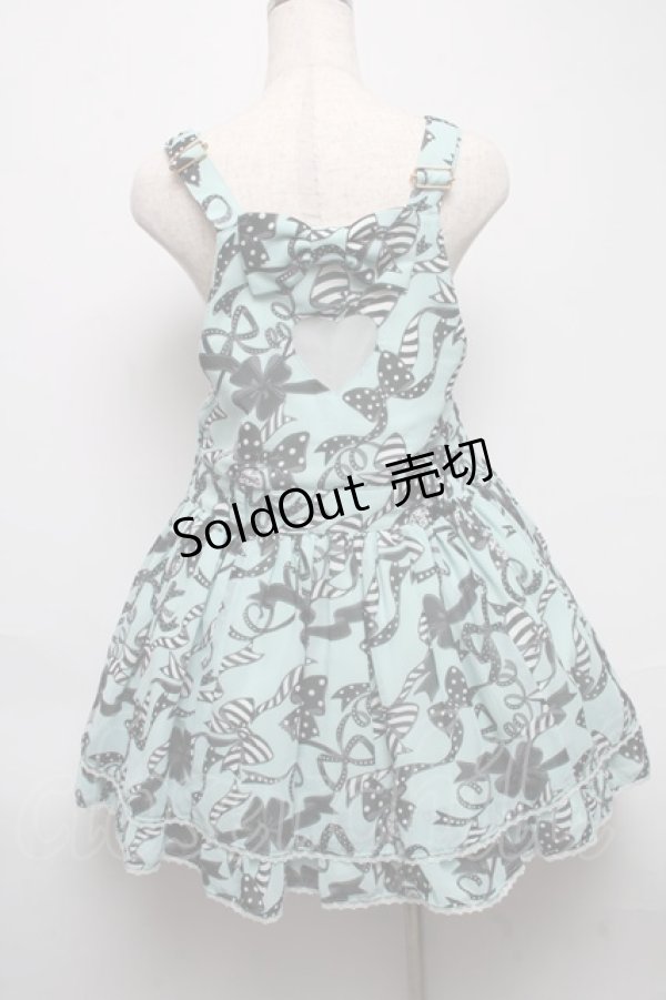 画像2: Angelic Pretty / ラッピングリボンサロペット  グリーン S-25-05-14-038-AP-OP-AS-ZS (2)