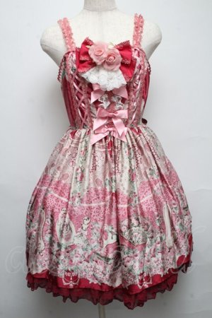 画像: Angelic Pretty / Belle Epoque Roseジャンパースカート  ワイン S-25-05-14-041-AP-OP-AS-ZS
