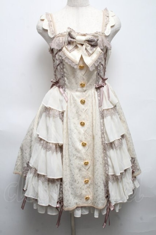 画像1: Angelic Pretty / Dream Roseジャンパースカート  オフ S-25-05-14-043-AP-OP-AS-ZS (1)