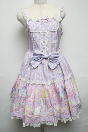 画像: Angelic Pretty / Cotton Candy Shopジャンパースカート  ラベンダー S-25-05-14-044-AP-OP-AS-ZS