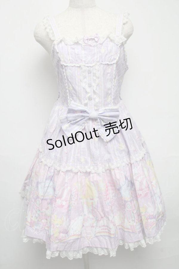 画像1: Angelic Pretty / Cotton Candy Shopジャンパースカート  ラベンダー S-25-05-14-044-AP-OP-AS-ZS (1)