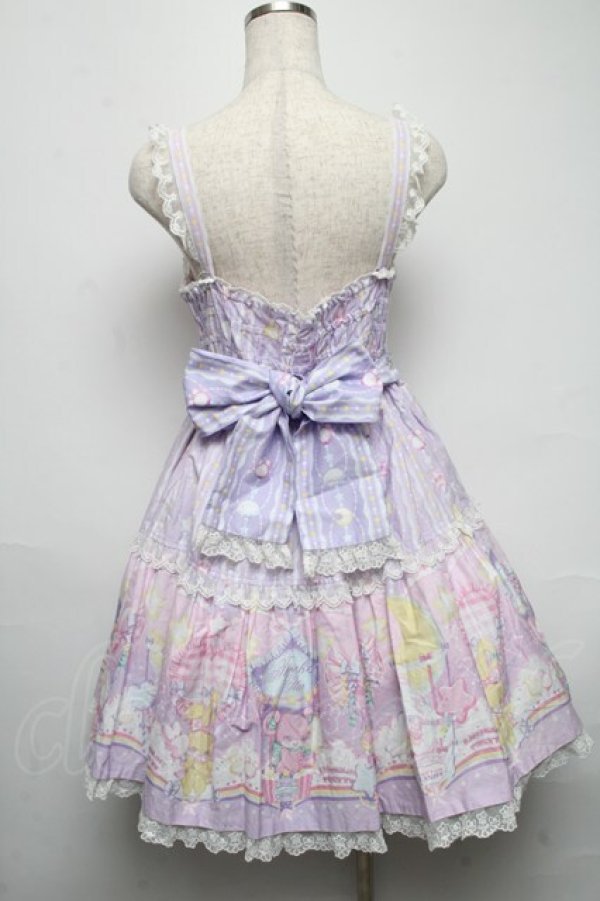 画像2: Angelic Pretty / Cotton Candy Shopジャンパースカート  ラベンダー S-25-05-14-044-AP-OP-AS-ZS (2)