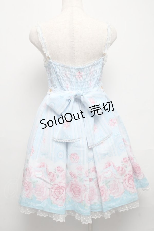 画像2: Angelic Pretty / Romantic Rose Letterジャンパースカート  サックス S-25-05-14-046-AP-OP-AS-ZS (2)