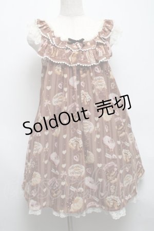 画像: Angelic Pretty / Melty Creamドーナツジャンパースカート  ブラウン S-25-05-14-048-AP-OP-AS-ZS