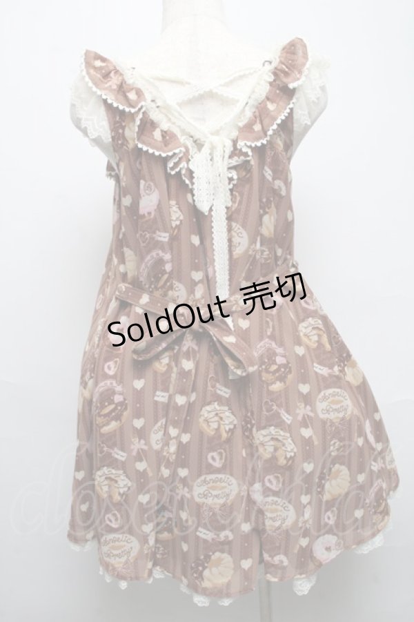 画像2: Angelic Pretty / Melty Creamドーナツジャンパースカート  ブラウン S-25-05-14-048-AP-OP-AS-ZS (2)