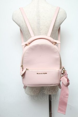 画像: Maison de FLEUR / リボンMリュック  ピンク S-25-05-14-006-LO-BG-HR-ZS