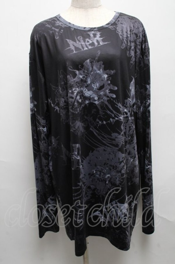 画像1: NieR Clothing / 転写プリントトップス  グレー S-25-05-14-020-PU-TO-AS-ZS (1)