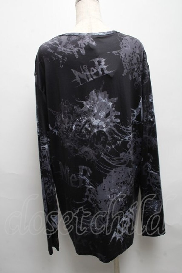 画像2: NieR Clothing / 転写プリントトップス  グレー S-25-05-14-020-PU-TO-AS-ZS (2)