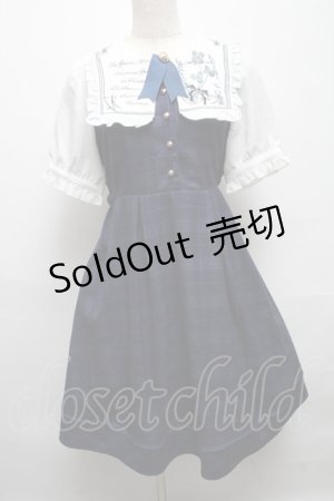 画像: Amavel / お気に入り古書店のワンピース  紺 S-25-05-14-022-CA-OP-HR-ZS
