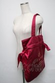 画像3: Maison de FLEUR / ダブルリボンギャザートートバッグ  ワイン S-25-05-16-008-LO-BG-AS-ZS (3)