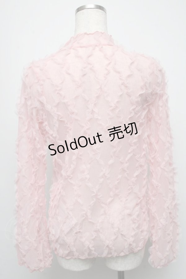 画像2: POPPY / Pink wave tulle tops  ピンク S-25-05-16-018-LO-BL-HR-ZS (2)