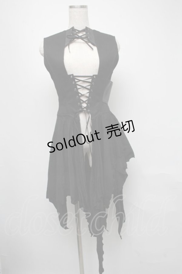 画像1: Sheglit / Restraintレザーベスト  黒 S-25-05-16-028-EL-JA-AS-ZS (1)