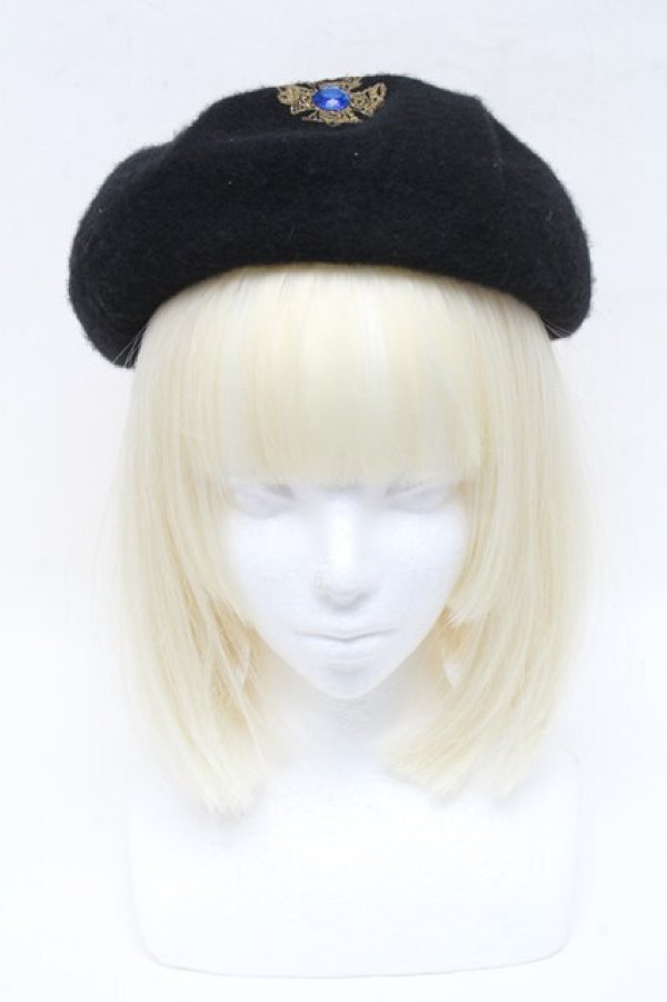画像3: Angelic Pretty / Antique Crownベレー帽  黒 S-25-05-16-003-AP-AC-AS-ZS (3)