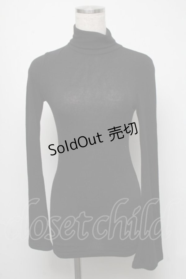 画像1: Ozz Croce / 羽根ストーンハイネックニットソー  黒 S-25-05-16-031-OO-TO-HR-ZS (1)