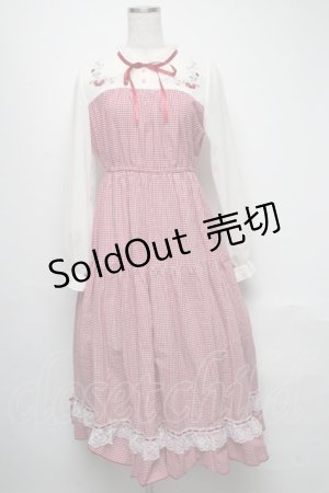 画像: axes femme POETIQUE / ストロベリーガーデンワンピース M 赤 S-25-05-16-039-AX-OP-AS-ZS