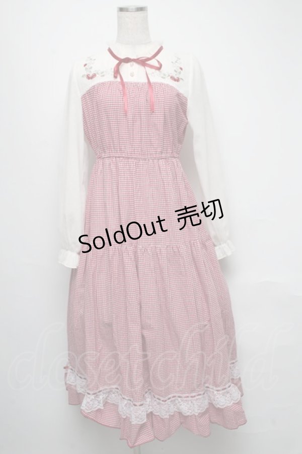 画像1: axes femme POETIQUE / ストロベリーガーデンワンピース M 赤 S-25-05-16-039-AX-OP-AS-ZS (1)