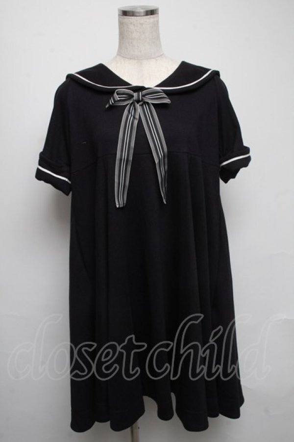 画像1: Angelic Pretty / クラシックマリンカットワンピース  黒 S-25-05-16-043-AP-TO-AS-ZS (1)