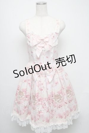画像: BABY,THE STARS SHINE BRIGHT / Le Bouquet Eternel柄ジャンパースカートI  ピンク S-25-05-16-045-BA-OP-AS-ZS