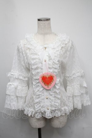 画像: BABY,THE STARS SHINE BRIGHT / Princess Lacy Bouquetブラウス  白 S-25-05-19-001-BA-TO-HR-ZS