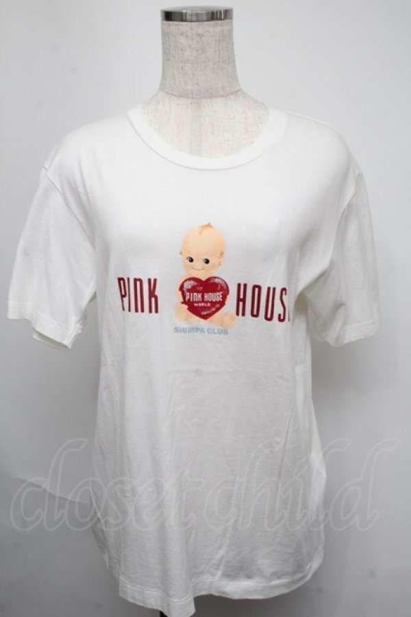 画像1: PINK HOUSE / キューピープリントＴシャツ  オフ S-25-05-19-009-LO-TO-ET-ZS (1)