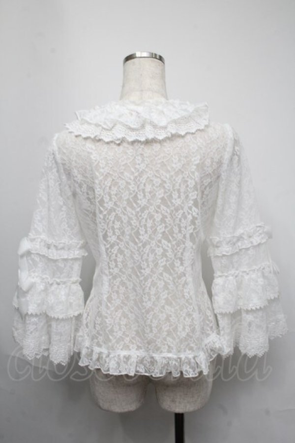 画像2: BABY,THE STARS SHINE BRIGHT / Princess Lacy Bouquetブラウス  白 S-25-05-19-001-BA-TO-HR-ZS (2)