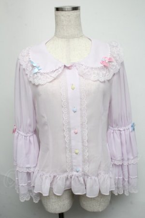 画像: BABY,THE STARS SHINE BRIGHT / くみゃちゃんのKiraKira Sweets Halloweenブラウス  ラベンダー S-25-05-19-022-BA-BL-AS-ZS