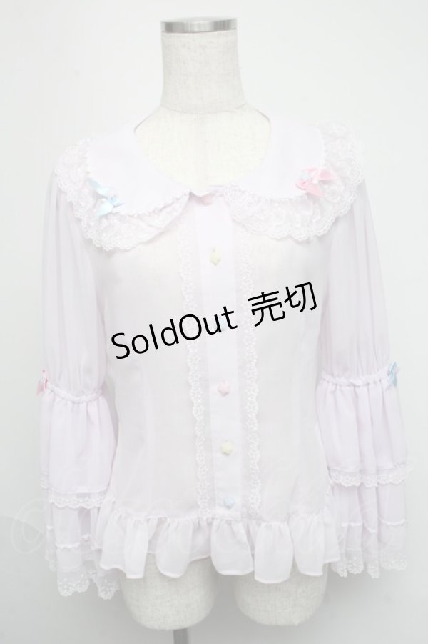 画像1: BABY,THE STARS SHINE BRIGHT / くみゃちゃんのKiraKira Sweets Halloweenブラウス  ラベンダー S-25-05-19-022-BA-BL-AS-ZS (1)