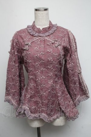 画像: Hinana Queena / 菫の秘め事 チャイナ風姫袖トップス S パープル S-25-05-19-023-LO-TO-SZ-ZS