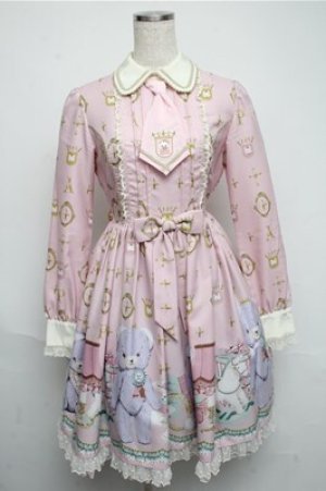 画像: Angelic Pretty / Charlotte's Bearワンピース  ピンク S-25-05-20-005-AP-OP-AS-ZS