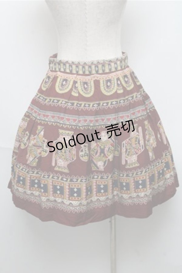 画像2: Jane Marple / Royalトランプスカート  赤 S-25-05-20-047-JM-SK-ET-ZT019 (2)