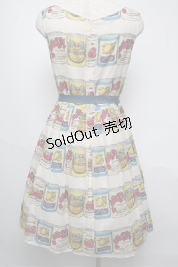 画像2: Leur Getter / フルーツラベルノースリーブワンピース  オフ S-25-05-20-1024-LU-OP-HR-ZS (2)