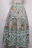 画像2: PINK HOUSE / ピンクハウスパーラープリントパッチワークスカート  ミント S-25-05-20-1036-LO-SK-HR-ZT489 (2)