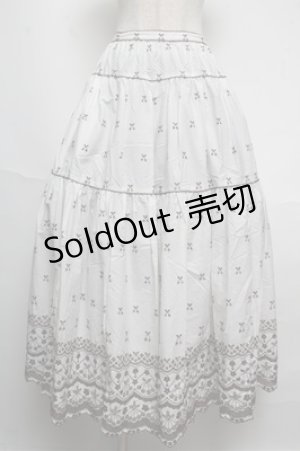 画像: 【SALE】PINK HOUSE / さくらんぼ刺繍スカート   S-25-05-20-1038-LO-SK-AS-ZT391