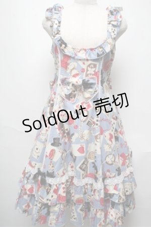 画像: metamorphose / Wonder Cardフレアジャンパースカート  サックス S-25-05-20-1005-ME-OP-HR-ZS