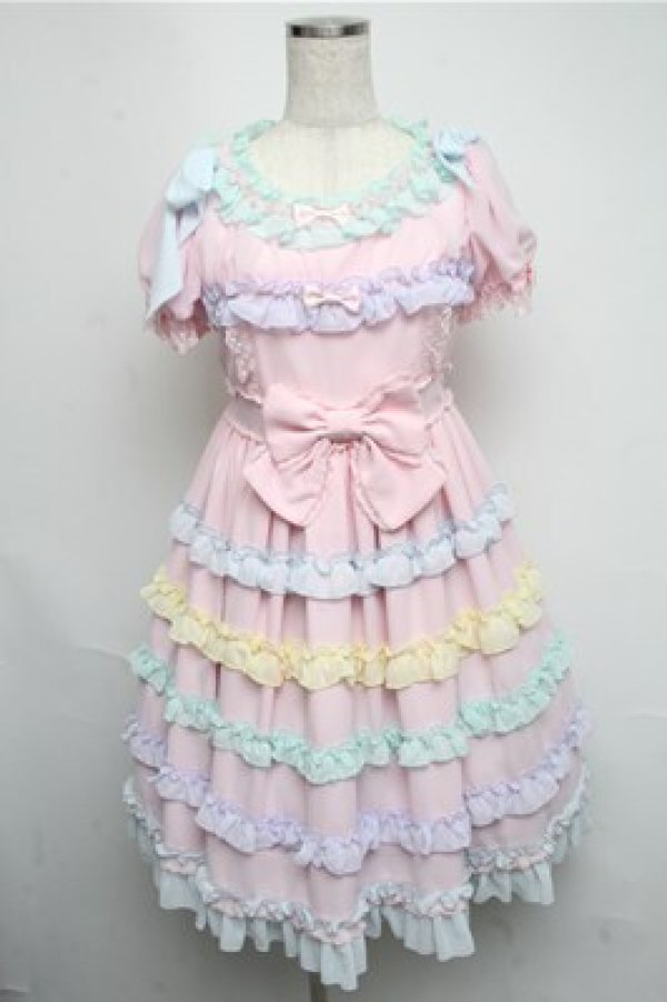 画像1: Angelic Pretty / しゃぼん玉ワンピース  ピンク S-25-05-20-003-AP-OP-SZ-ZS (1)